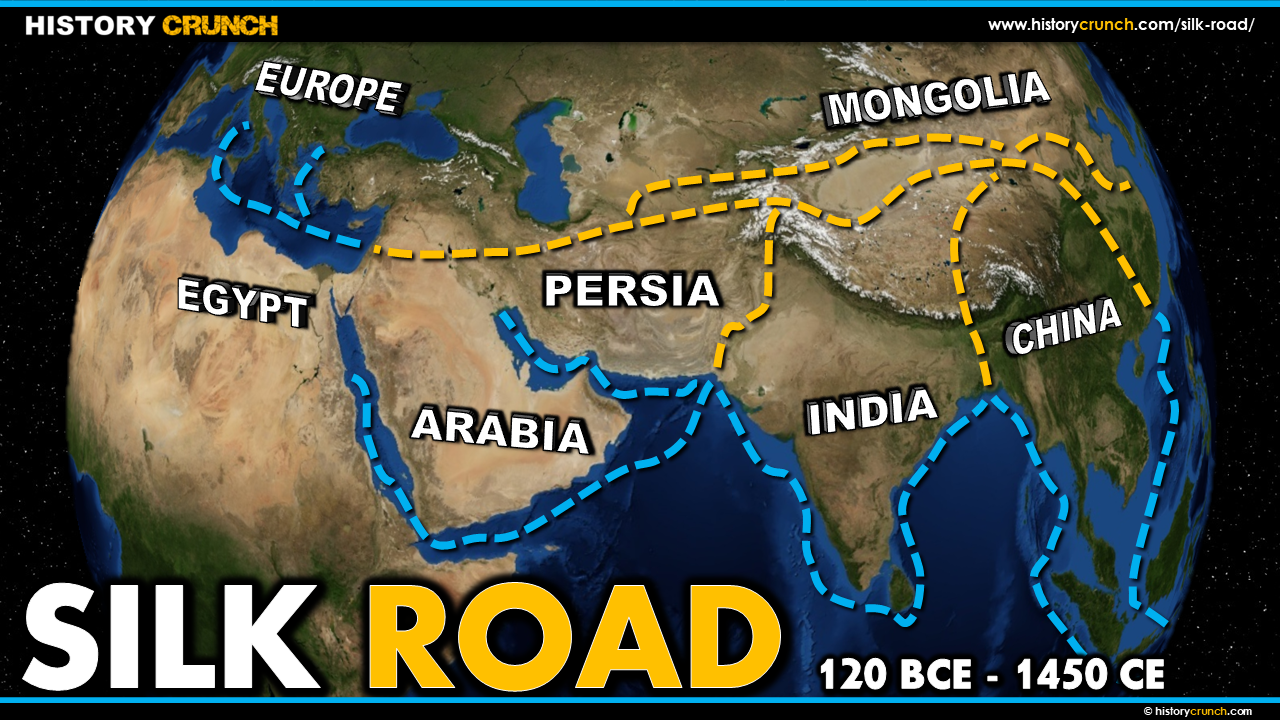 silk road goods map