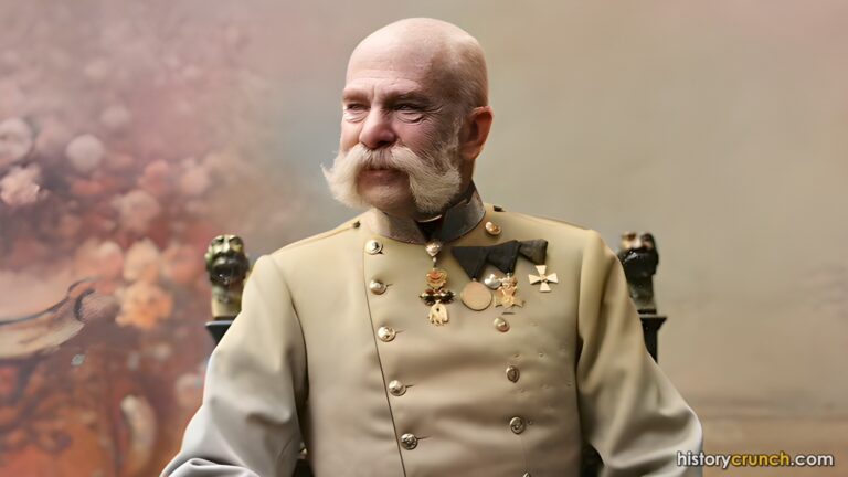Franz Joseph I, Emperor of Austria and King of Hungary at the outbreak of World War I. (Colorized by historycrunch.com)