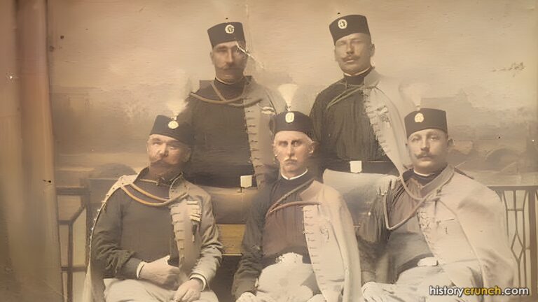 Members of the Black Hand, a Serbian nationalist organization of the early 1900s. (Colorized by historycrunch.com)