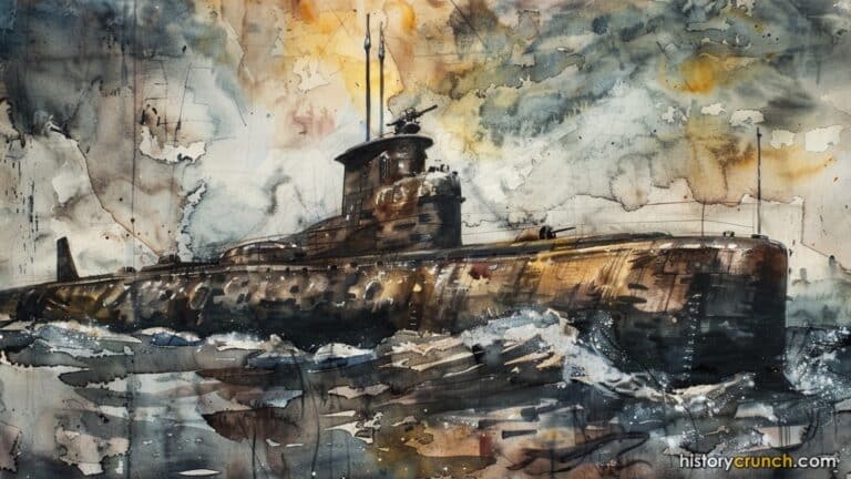 A submarine of World War I.