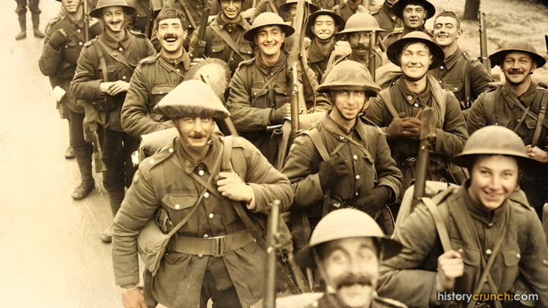 British soldiers in northern France in 1916. (Imperial War Museums) (Colorized by historycrunch.com)