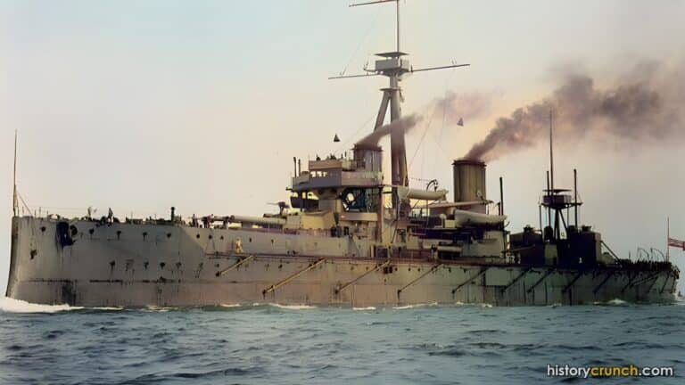HMS Dreadnought. (Colorized by historycrunch.com)