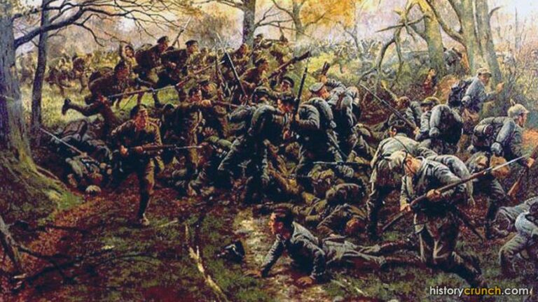 The First Battle of Ypres, painted by William Barnes Wollen.