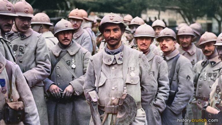 French soldiers in World War I. (Colorized by historycrunch.com)