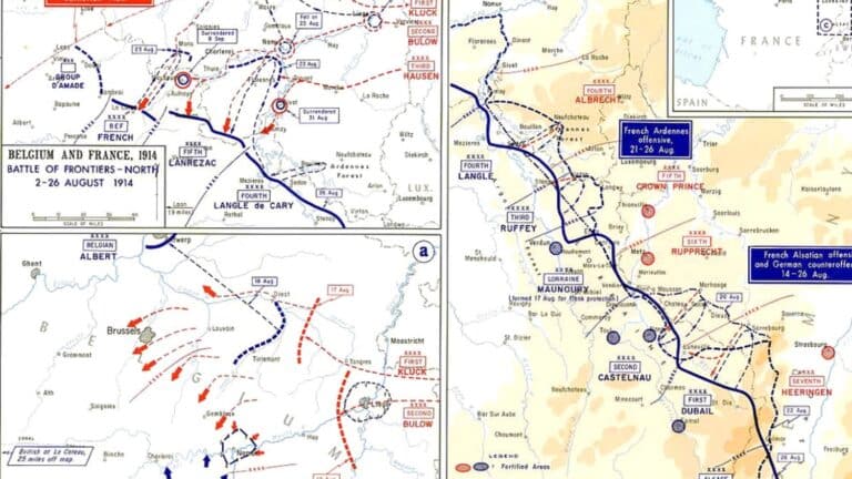 Map of the Race to the Sea in World War I.