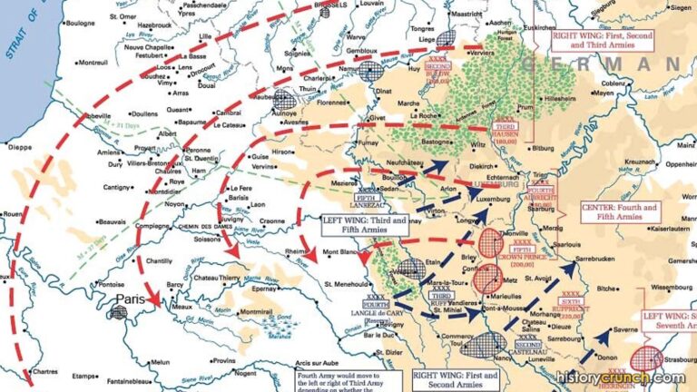 Map of the Schlieffen Plan.