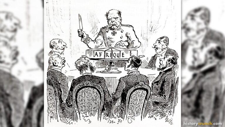 A French political cartoon of the Berlin Conference of 1884, a key event of the Scramble for Africa. (1885)