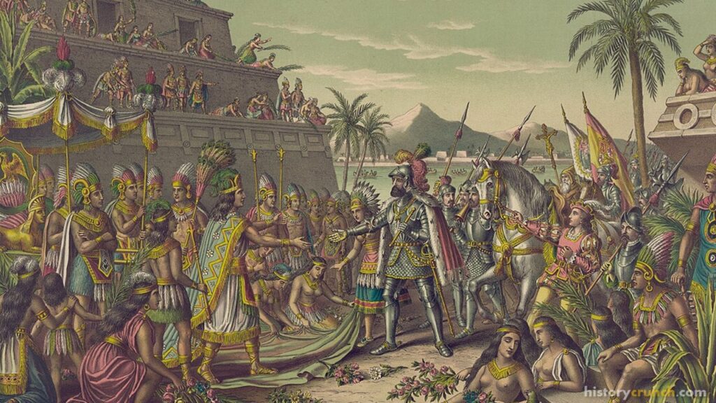 Spanish and Aztec Meet