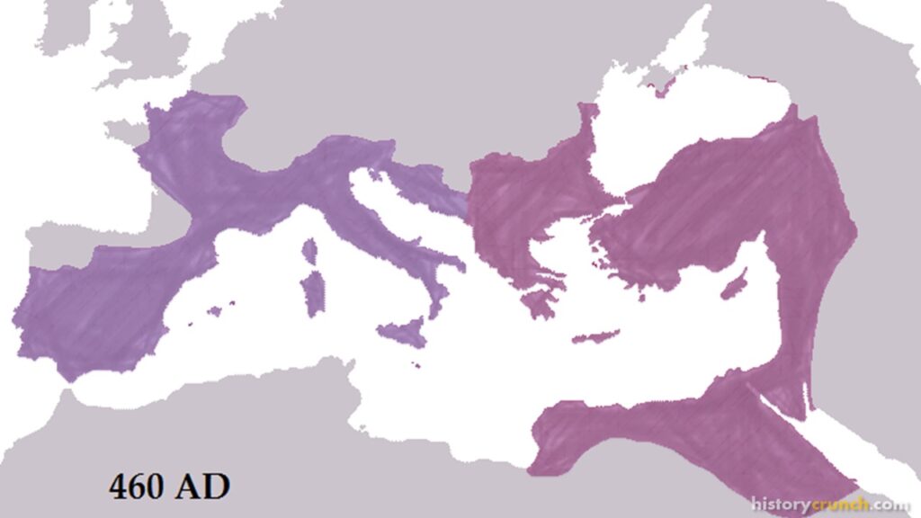 Collapse of Ancient Rome Divided Map
