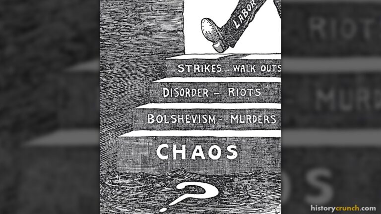 A political cartoon from the First Red Scare. (November 1919)