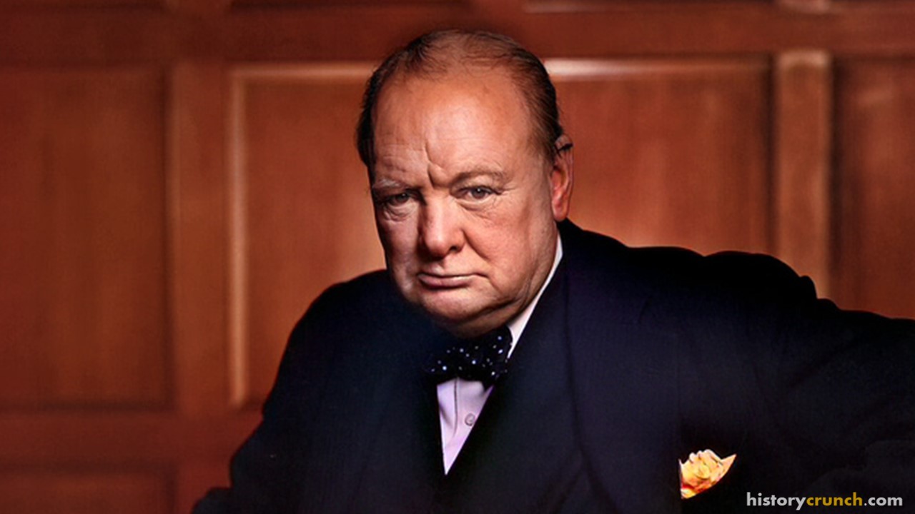 Winston Churchill in December of 1941. (Colorized by historycrunch.com)