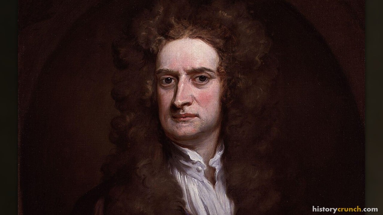 Portrait of Sir Isaac Newton by Godfrey Kneller. (1702)