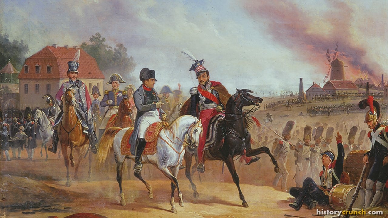 'Napoleon and Józef Antoni Poniatowski at the Battle of Leipzig' by January Suchodolski. (19th century)