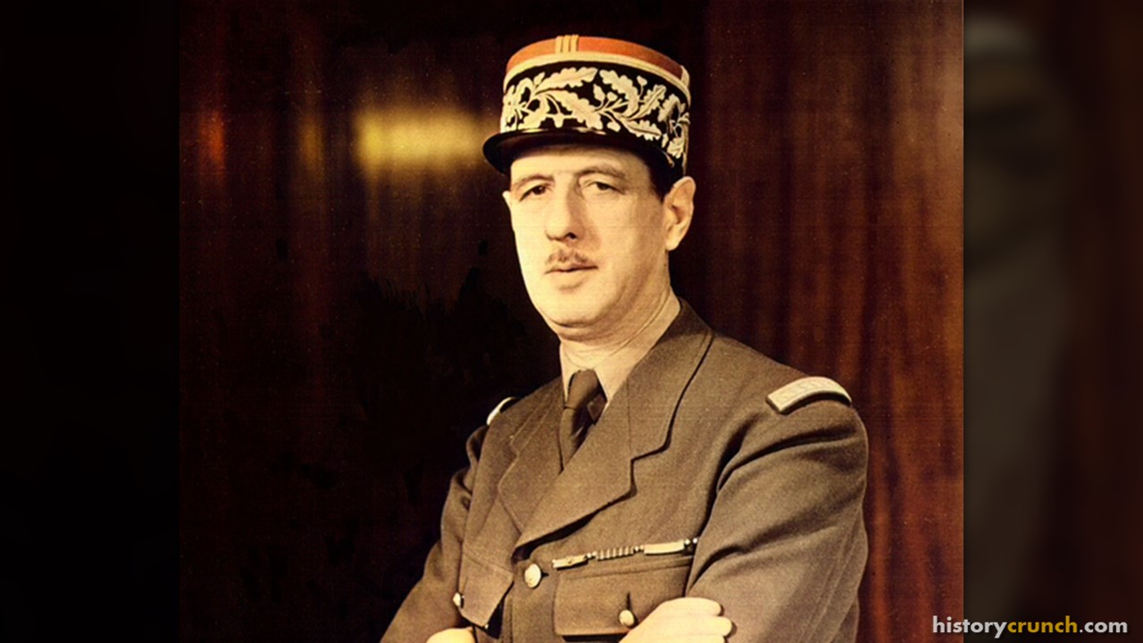 Charles de Gaulle in 1942. (Colorized by historycrunch.com)