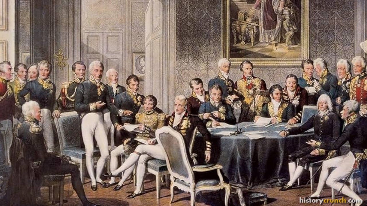 'The Congress of Vienna' painting by Jean-Baptiste Isabey. (1819) This was the founding event of the Concert of Europe.