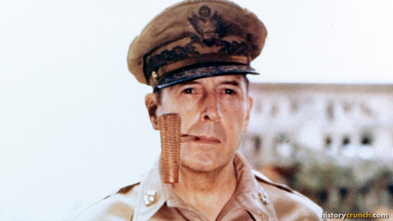 Douglas MacArthur in the Philippines in August of 1945.