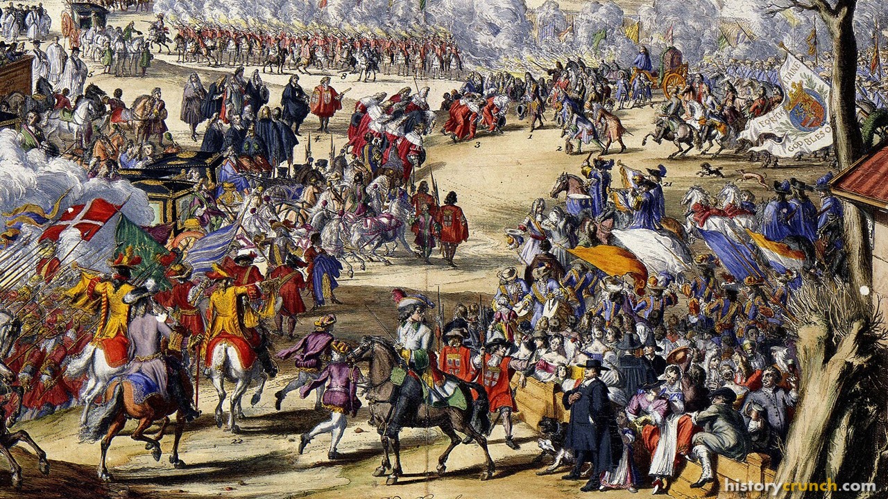 'Reception of His Royal Highnesses the Prince of Orange at his entering London' by Romeyn de Hooghe. (1690) Highlights the Glorious Revolution of 1688.