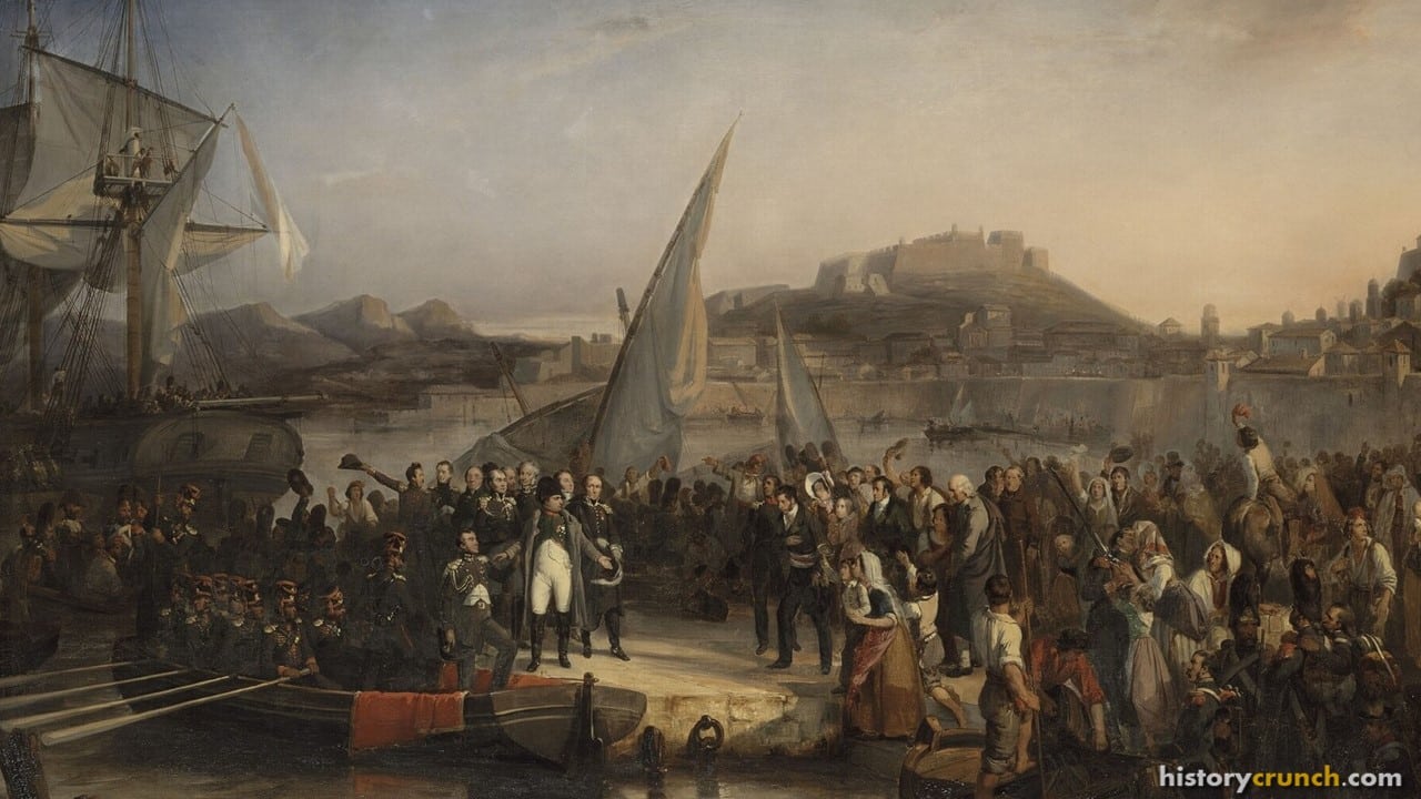 'Napoleon's Departure from Elba' by Joseph Beaume. (1836)