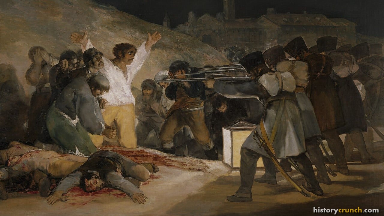 'The Third of May 1808' by Francisco Goya (1814) It is considered to be one of the most powerful images of the human suffering caused by the impacts of the Napoleonic Era across Europe.