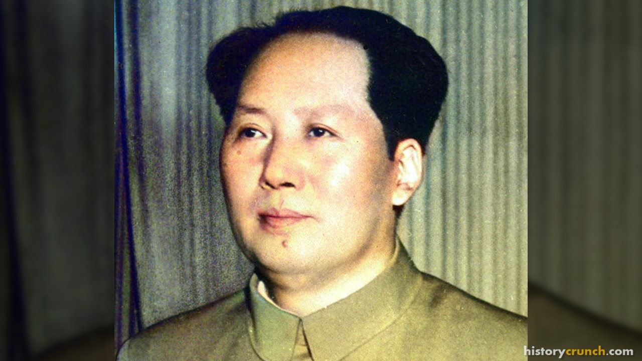 Official portrait of Mao Zedong in 1950. (Colorized by historycrunch.com)