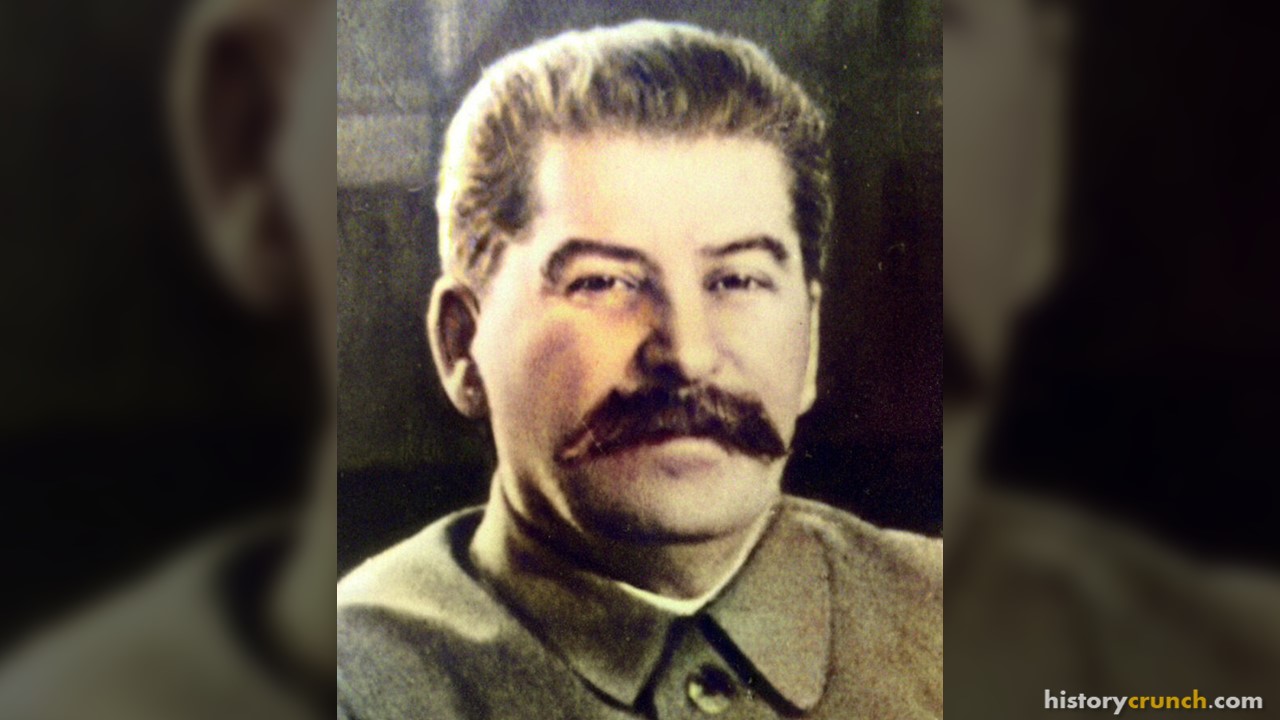 Joseph Stalin in 1950. Stalin was leader of the country during the major purges of the Soviet Union. (Colorized by historycrunch.com)