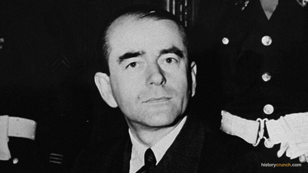 Albert Speer, the armaments minister, in the dock at Nuremberg.