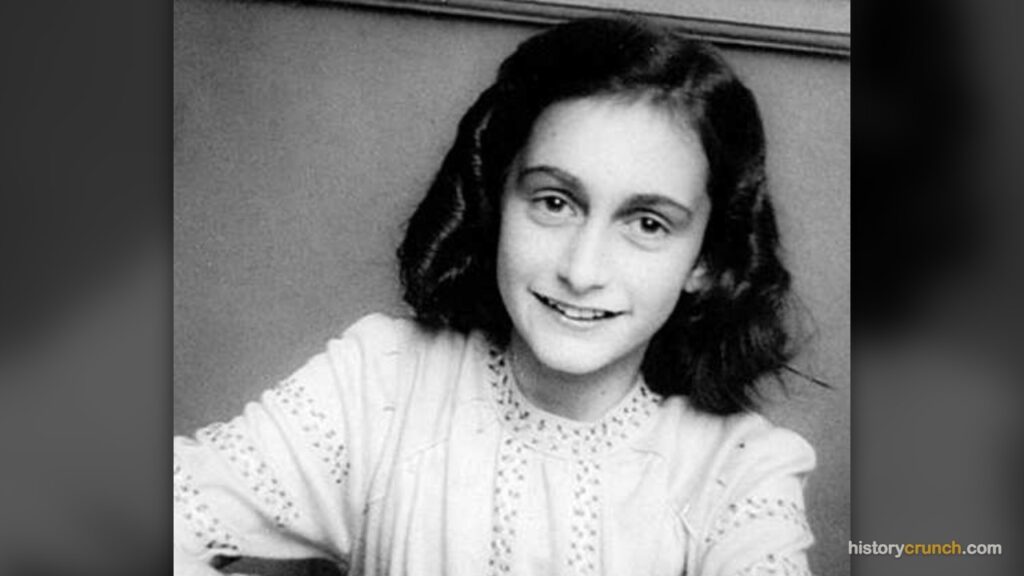 This black-and-white photo shows Anne Frank, a young Jewish girl whose diary written while hiding from the Nazis in Amsterdam during World War II became one of the most widely read firsthand accounts of the Holocaust.