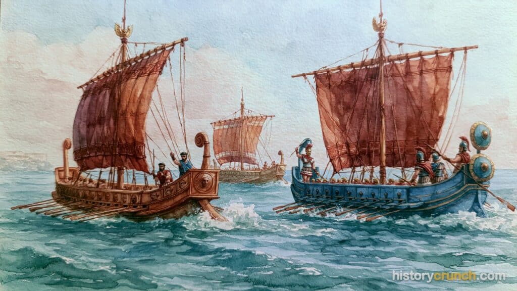 Artistic representation of First Punic War.