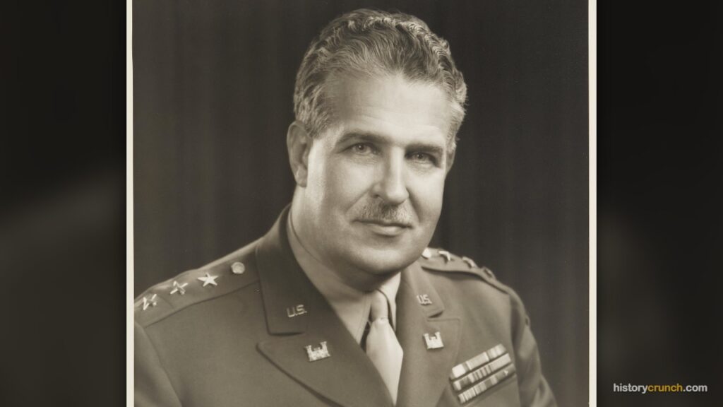 General Leslie Groves served as the military director of the Manhattan Project during World War II and is shown here in his U.S. Army major general's uniform.