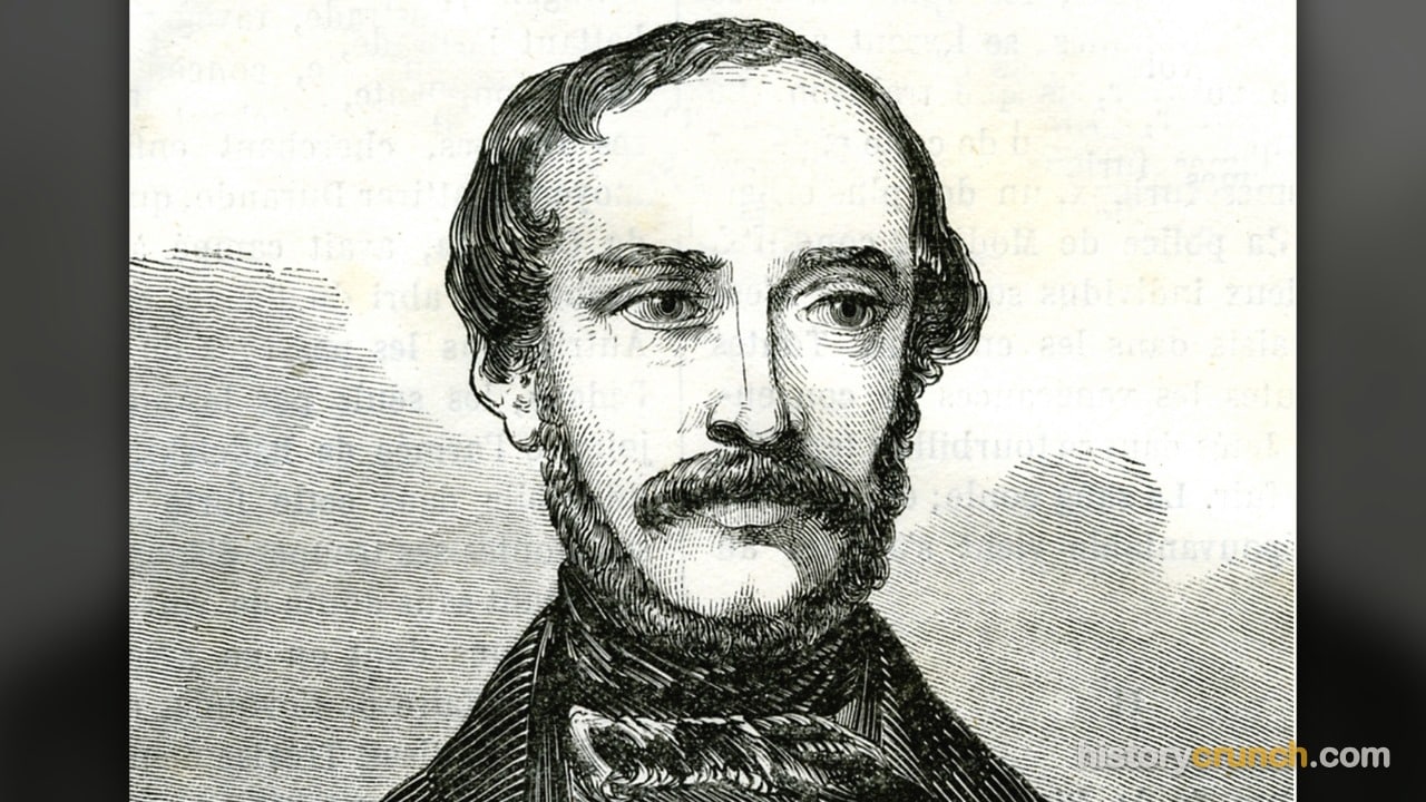 'Giuseppe Mazzini Lithograph' by an unknown artist (1840).