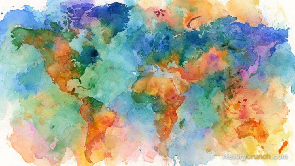 Artistic representation of Globalization.
