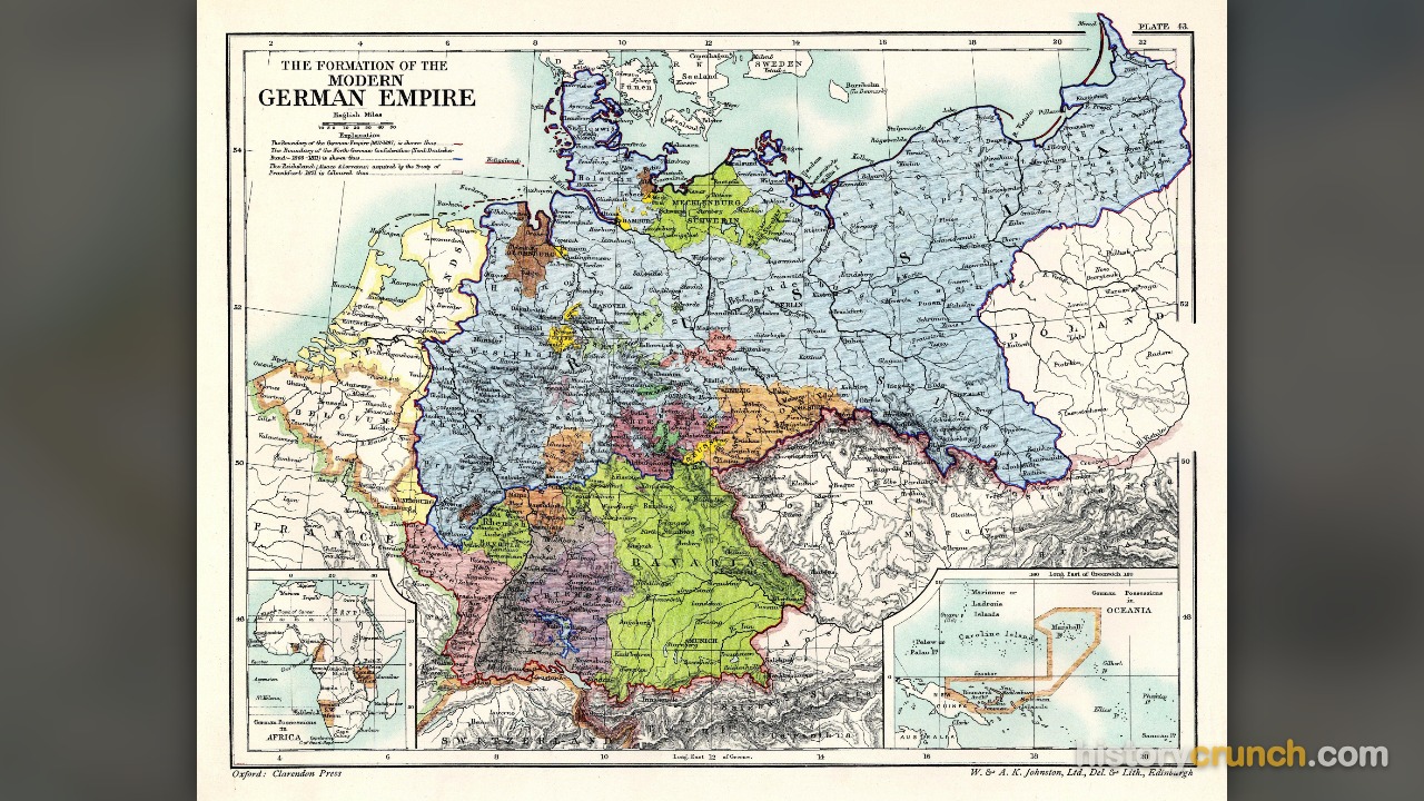 'C. 1897 German Empire' by Alexander Keith Johnston (1888).