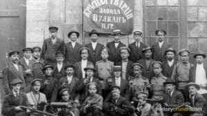 Red Army vs White Army in the Russian Revolution.