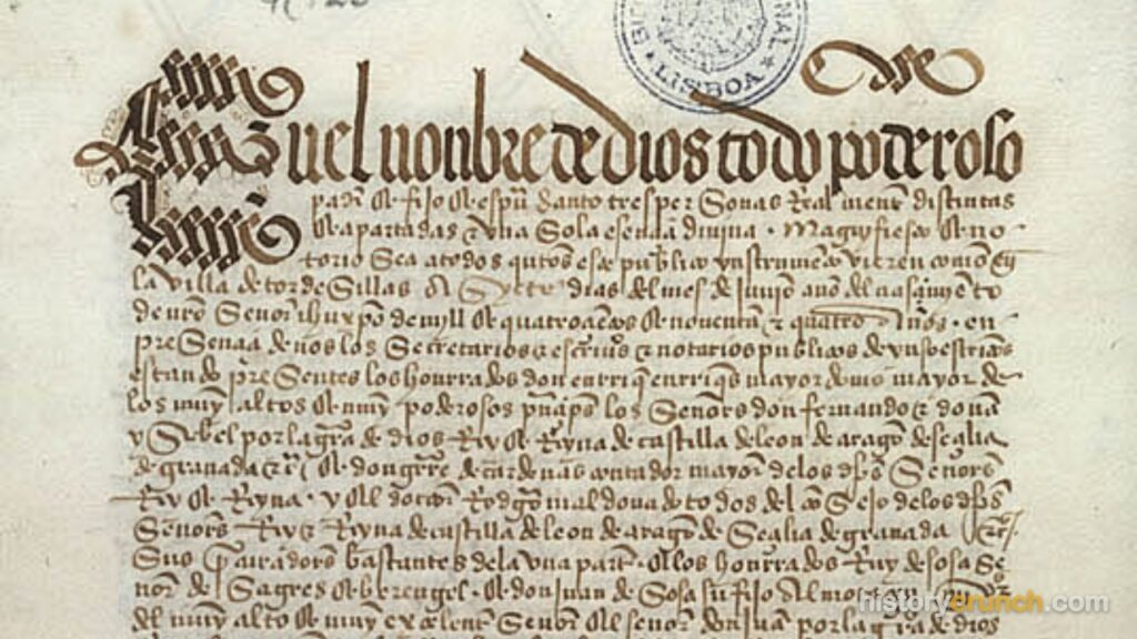Treaty of Tordesillas.