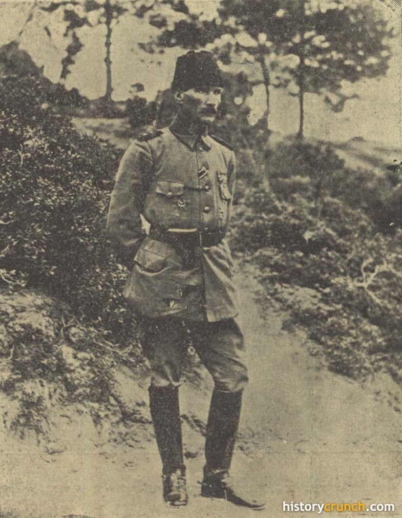 Mustafa Kemal (later Atatürk) at Gallipoli in 1915.