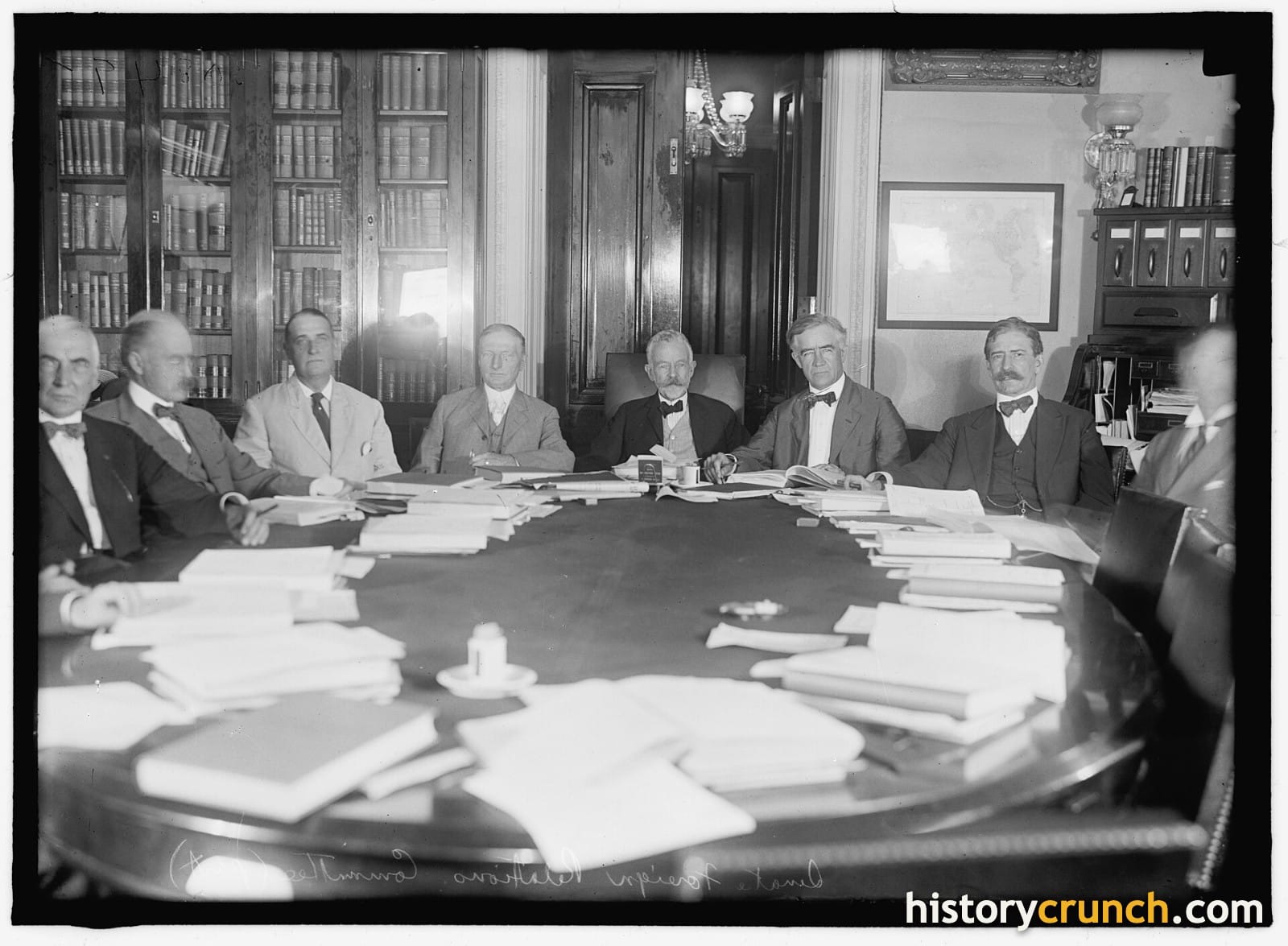 The Senate Foreign Relations Committee, chaired by Henry Cabot Lodge, in 1919.