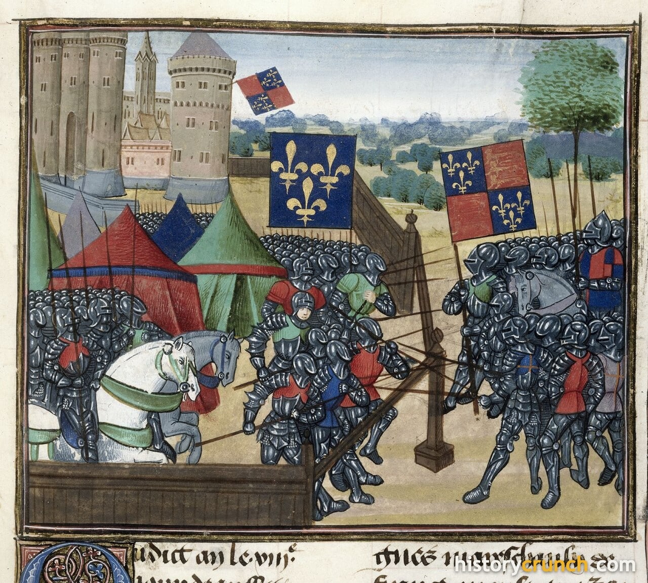 'The Battle of Castillon' by an unknown artist. (15th century)