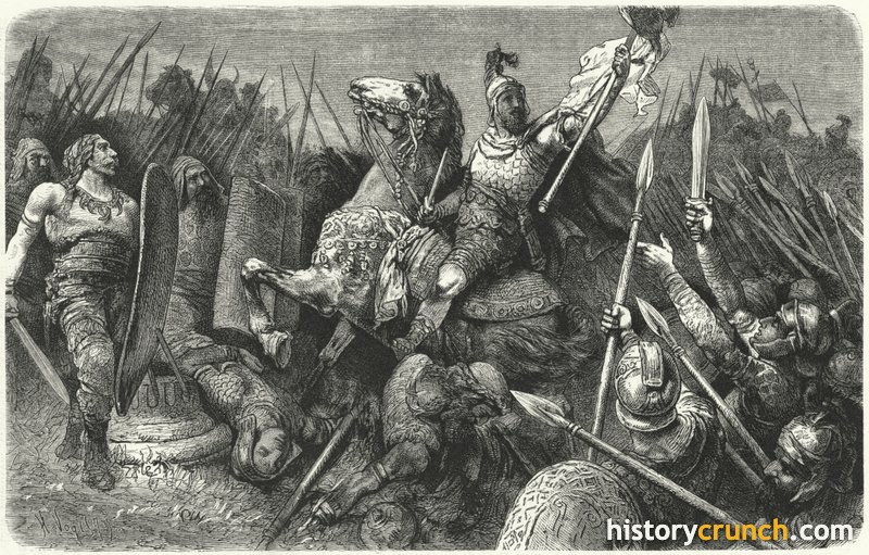 'Belisarius Attacking the Ostrogoths in Rome, 536' by Hermann Vogel. (19th century)