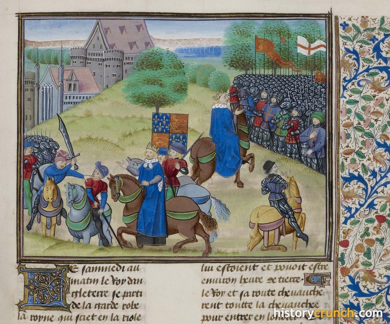 'The Death of Wat Tyler' by an unknown artist. (about 1475 to 1483)