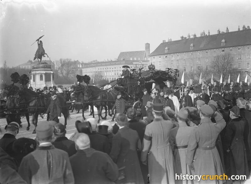 The funeral procession of Emperor Franz Joseph I in Vienna, November 1916.